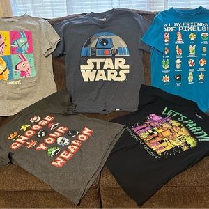 Set of 5 Youth Boy’s L Shirts. Can Be Purchased Separately Pm If Interested.